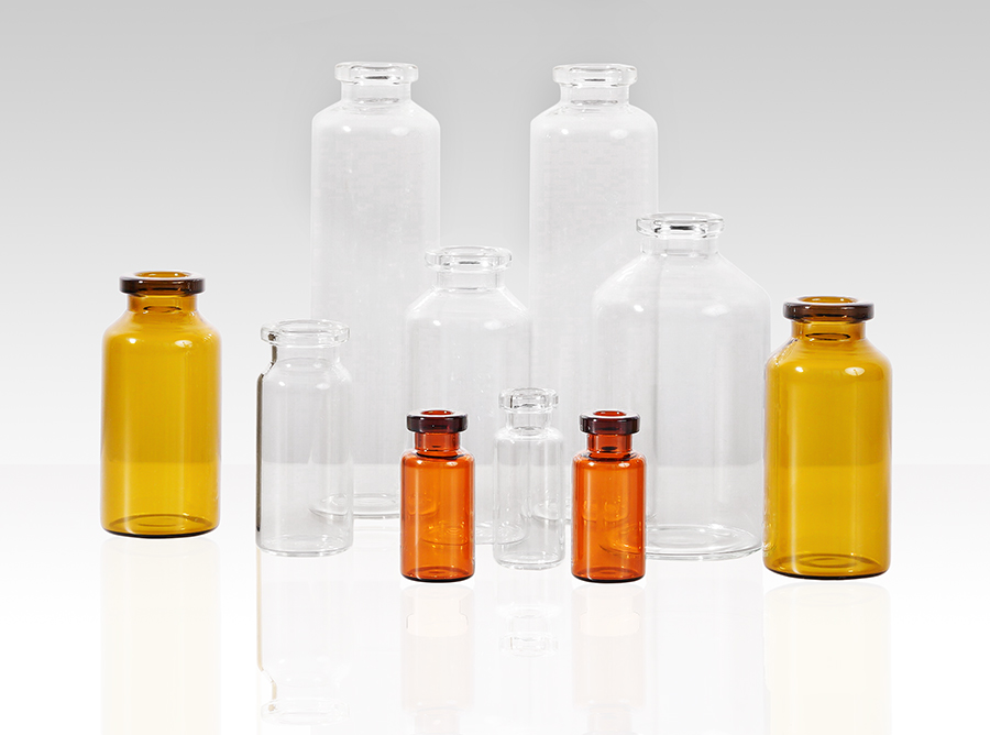 Low borosilicate glass controlled injection bottle